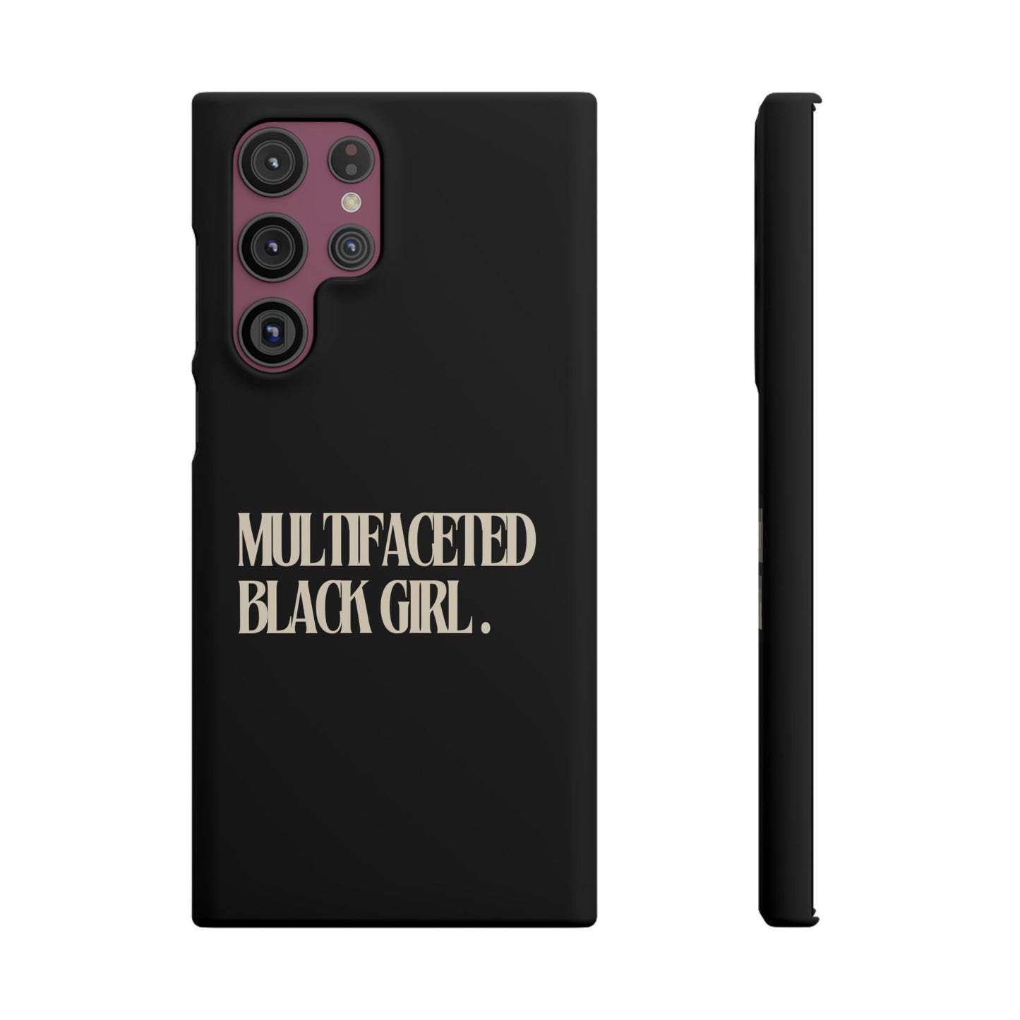 Multifaceted Black Girl Snap Case - Stylish Phone Protection for Empowerment and Expression