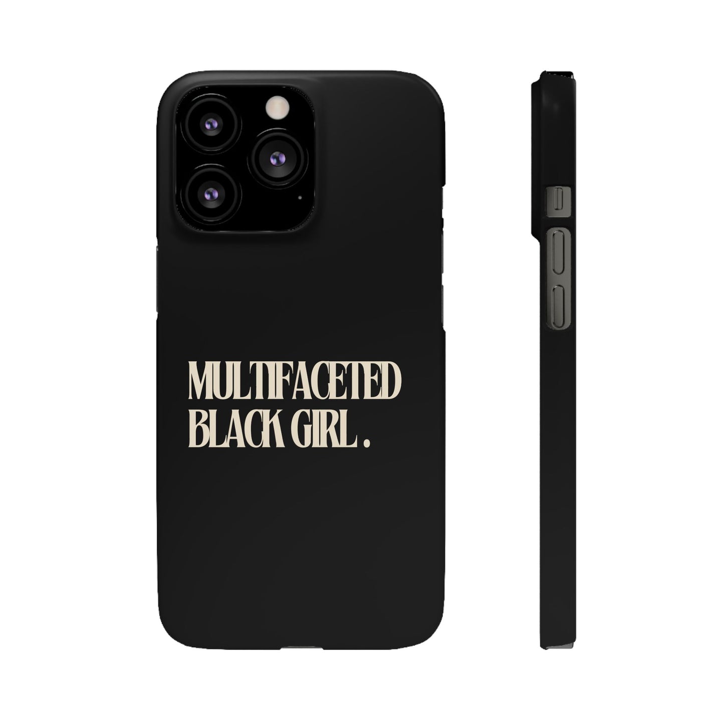 Multifaceted Black Girl Snap Case - Stylish Phone Protection for Empowerment and Expression