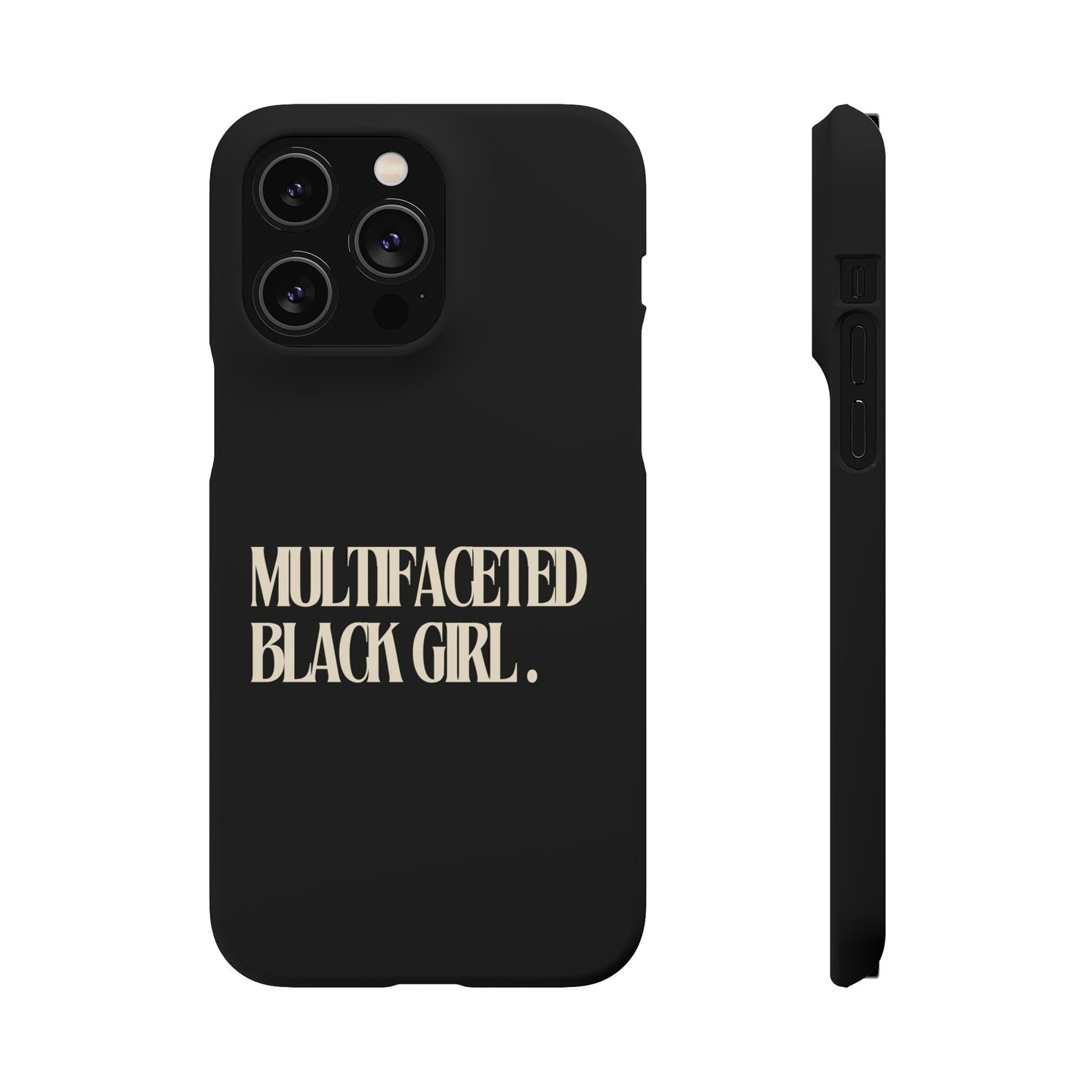 Multifaceted Black Girl Snap Case - Stylish Phone Protection for Empowerment and Expression