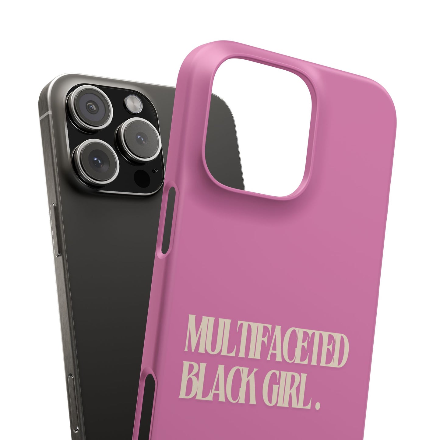 Multifaceted Black Girl Snap Case - Stylish Phone Protection for Empowerment and Expression