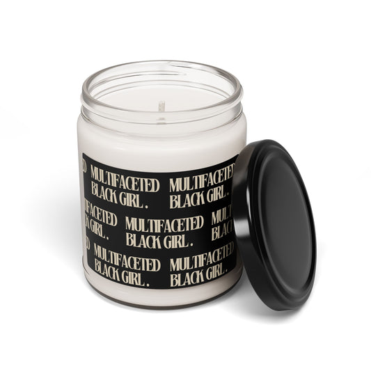 Multifaceted Black Girl Scented Soy Candle - 9oz Aromatherapy Gift