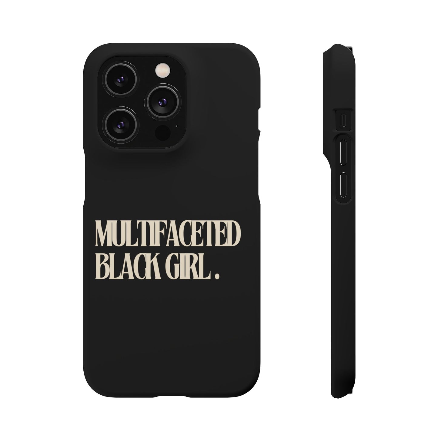 Multifaceted Black Girl Snap Case - Stylish Phone Protection for Empowerment and Expression